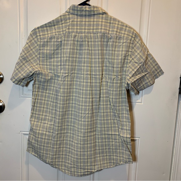Polo Jeans Ralph Lauren Plaid Blue Checkered Short Sleeve Button Down Work Shirt - Picture 6 of 6